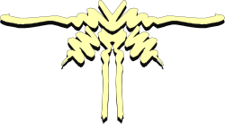 Palm Tree Silhouette Clipart: Vibrant Yellow Design for Your Projects
