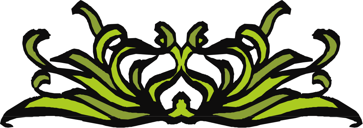 a black and green logo with a white flower clip art png transparent Black and Green Logo with White Flower Clipart for Versatile Use
