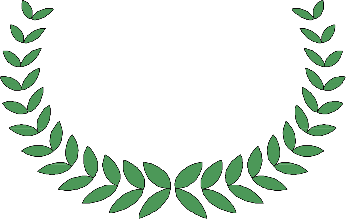 Laurel Wreath Clipart - Elegant Decorative Emblem for Celebrations