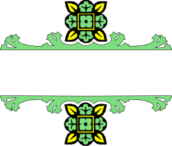 Floral Design Clipart: Vibrant Green and Yellow Flowers