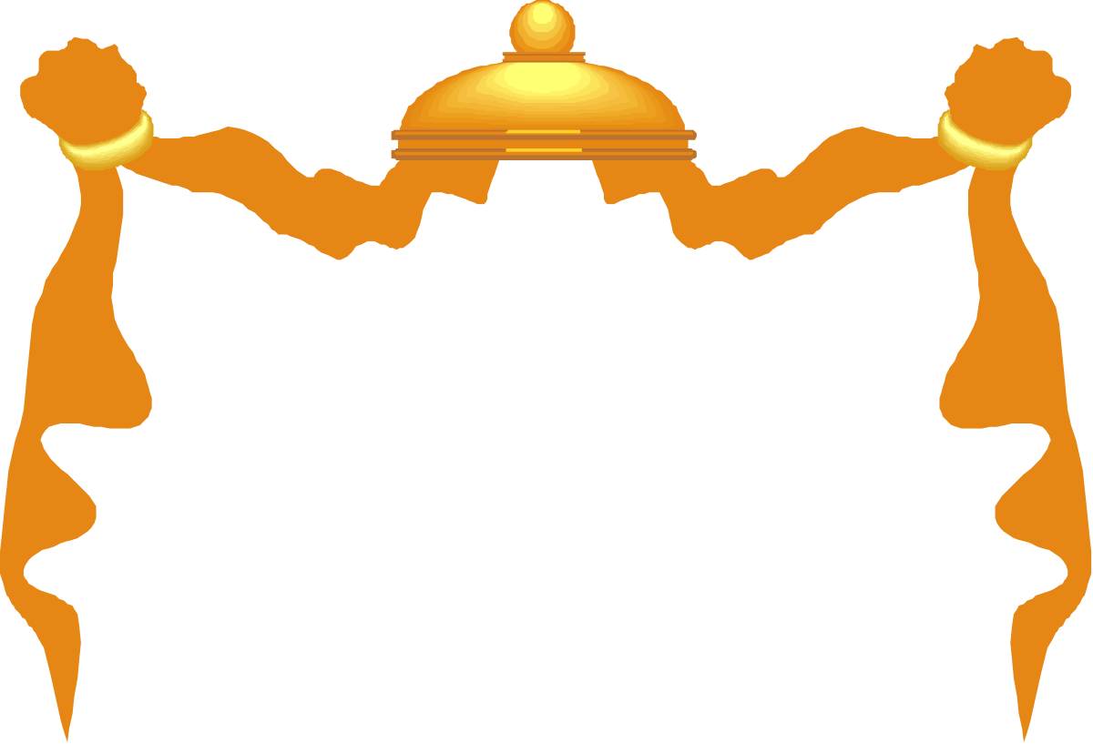 Golden Frame on Black Background Clipart for Elegant Designs