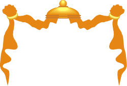 Golden Frame on Black Background Clipart for Elegant Designs