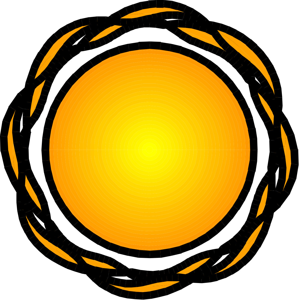 a yellow sun with a black background clip art png transparent Yellow Sun on Black Background - Stunning Clipart for Your Projects