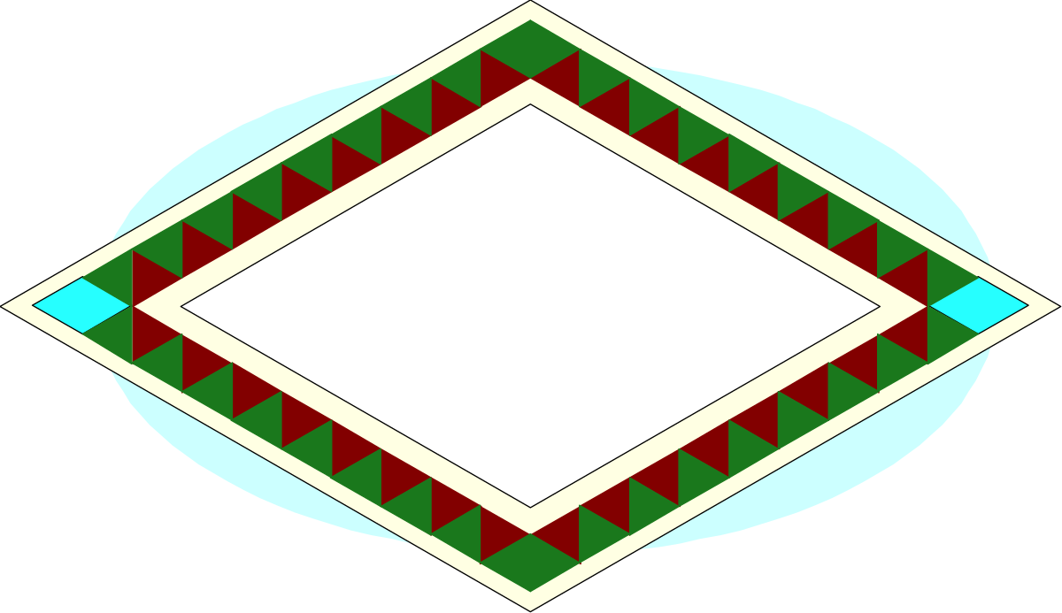 a square with a red and green design clip art png transparent Square Design Clipart with Red and Green Patterns
