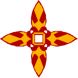 Cross Clipart with Red and Yellow Pattern for Vibrant Designs