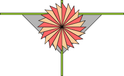 Compass and Colorful Polygons: Flower with Green Stem Clipart