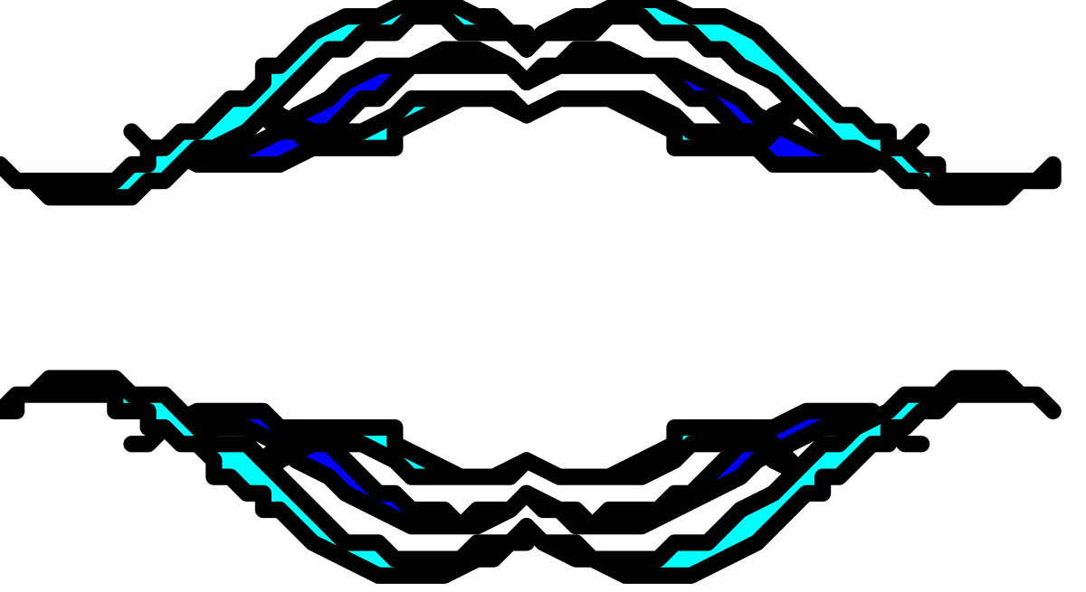Blue and Black Circular Shape Clipart for Versatile Design Needs
