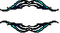 Blue and Black Circular Shape Clipart for Versatile Design Needs