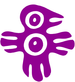 Three-Eyed Purple and White Logo Clipart for Unique Designs