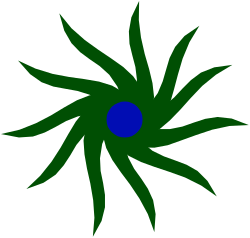 Vibrant Green and Blue Flower Clipart for Your Creative Projects
