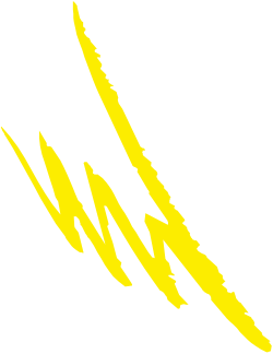 Yellow Lightning Bolt Clipart on Black Background