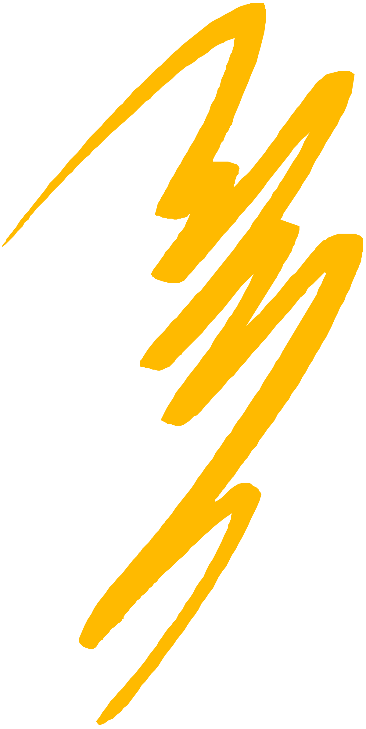Yellow Lightning Bolt on Black Background Clipart