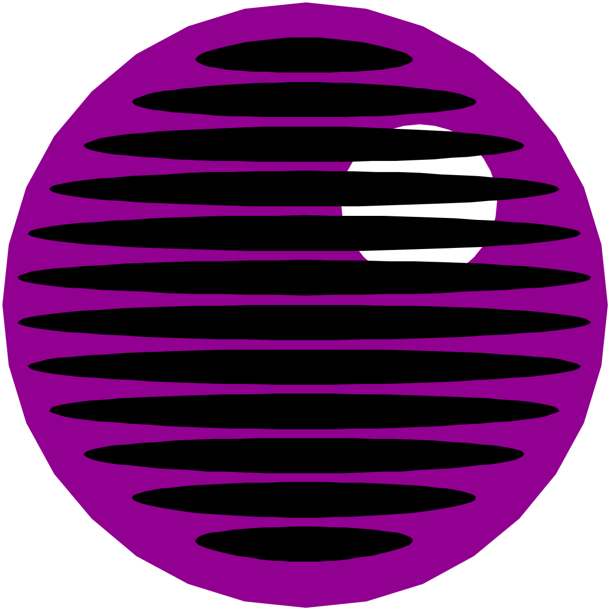 Purple and Black Striped Ball Clipart for Fun Designs