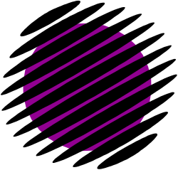 Purple Circle with Diagonal Stripes - Vibrant Clipart Design