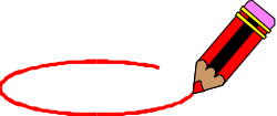 Pencil with Red Circle Clipart for Creative Projects