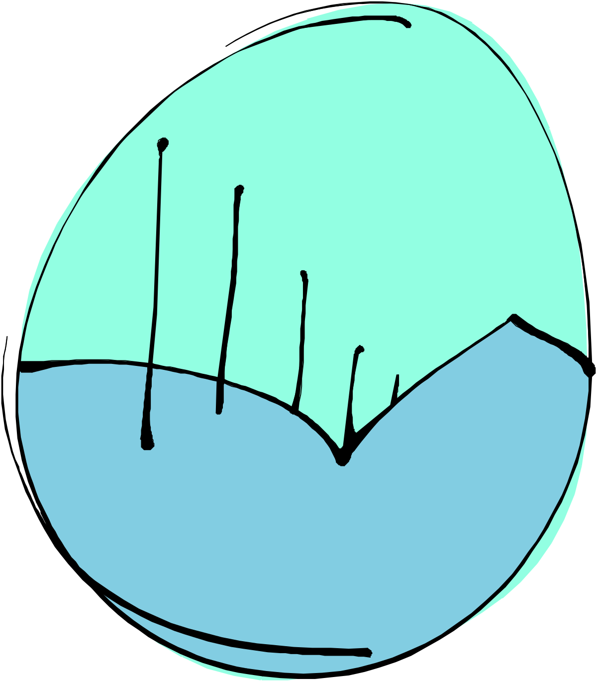 Blue Ball on White Background - Vibrant Clipart Design
