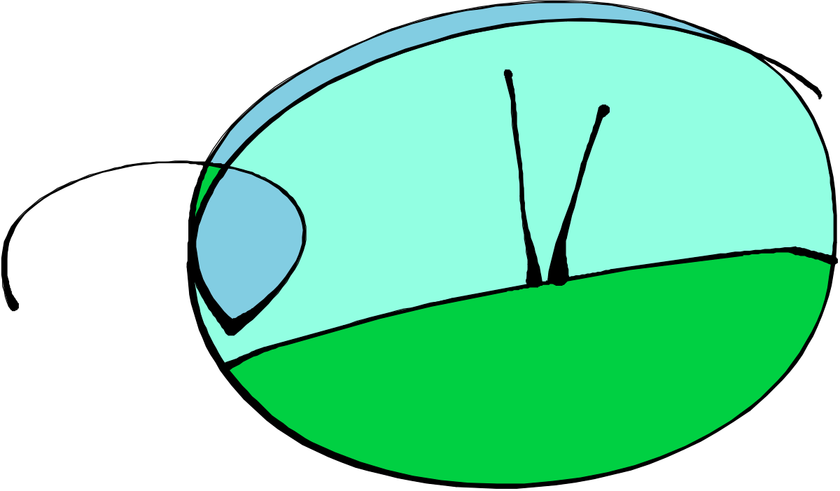 Green Ball with Blue Circle - Fun Clipart for All Your Creative Needs