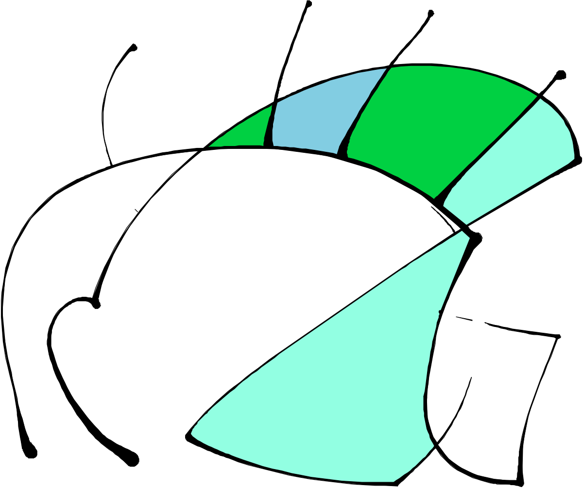 Vibrant Green and Blue Abstract Design Clipart for Creative Projects