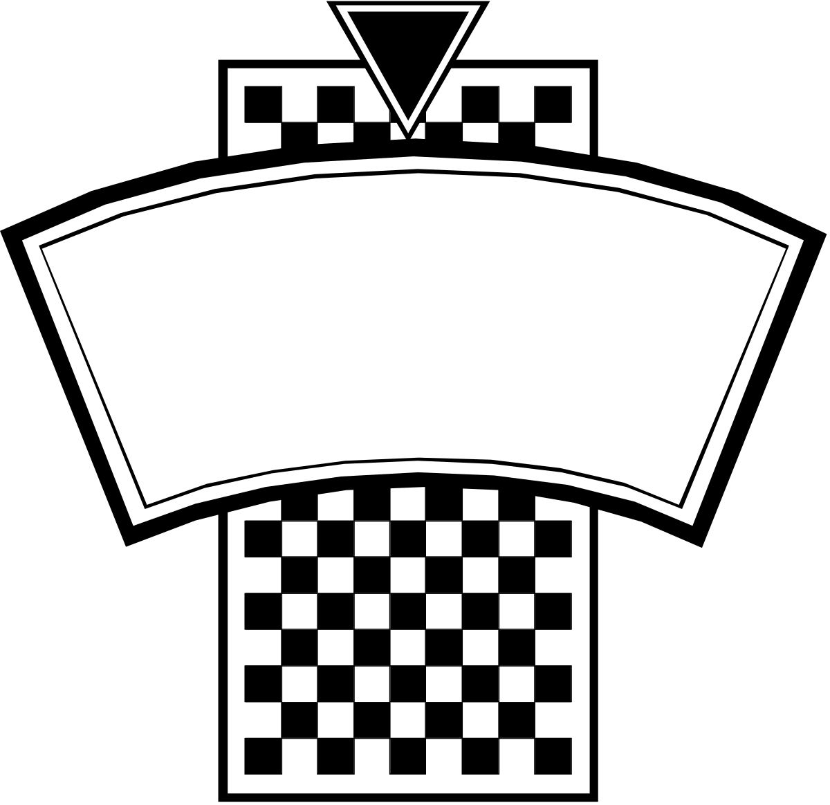 Elegant White Crown Clipart on Black Background