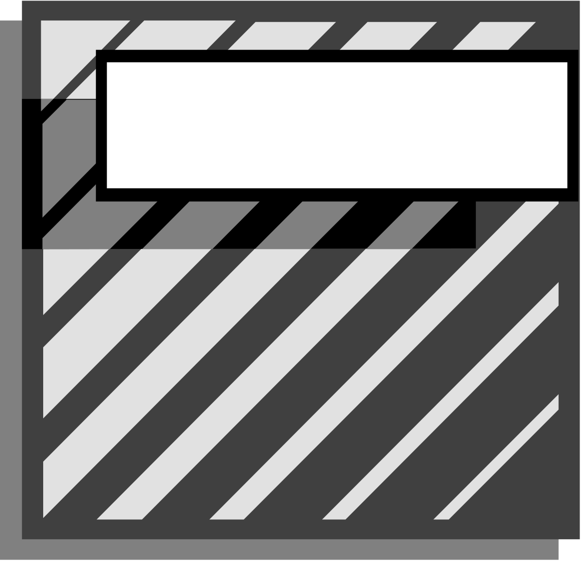 Black and White Square Frame Icon Clipart for Versatile Use