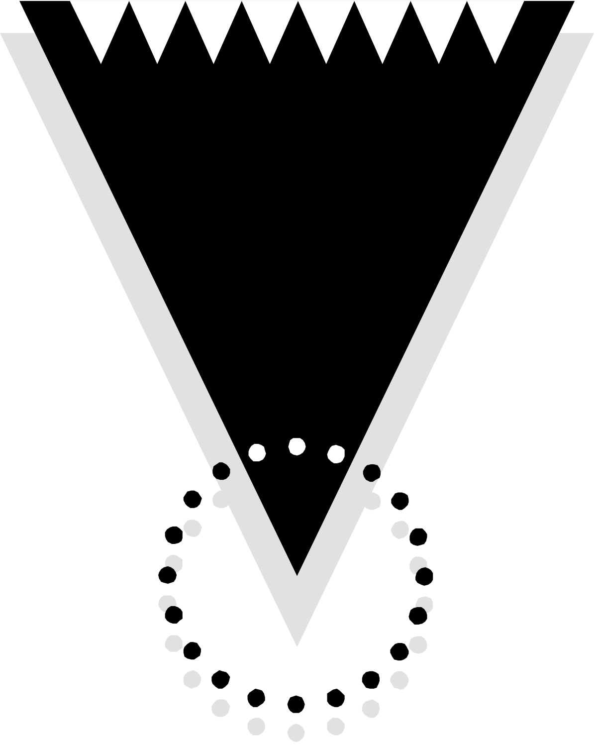 Black and White Triangle Clipart - Minimalist Geometric Design