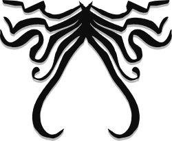 Octopus Clipart: Black and White Design with Long Tentacles