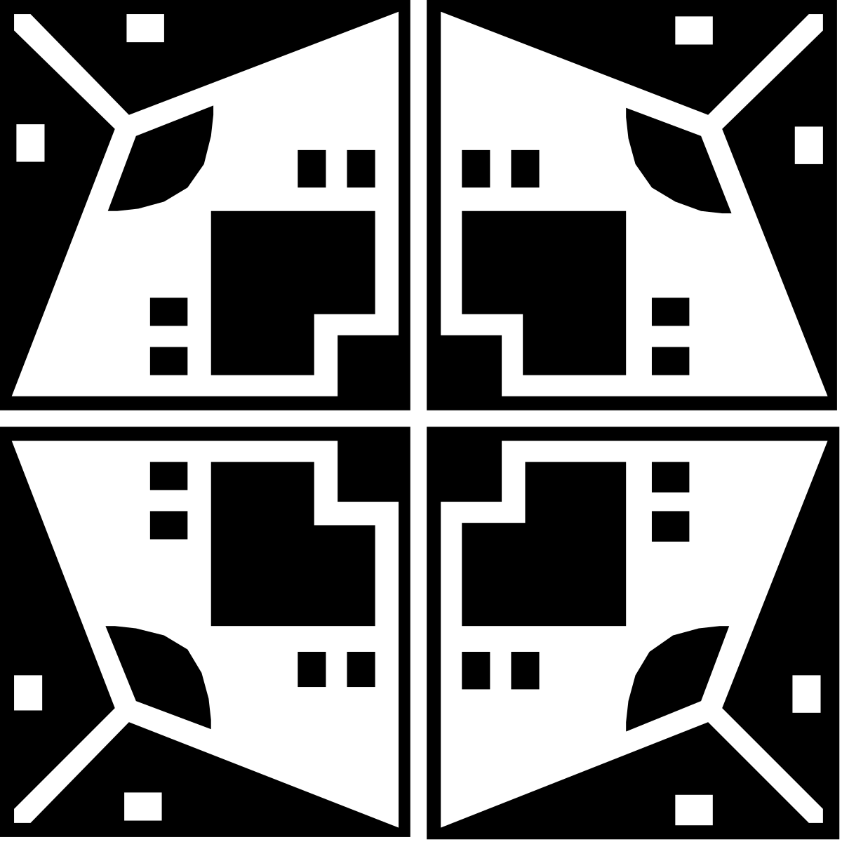 a black and white logo with squares and squares clip art png transparent Black and White Squares Logo Clipart for Creative Projects