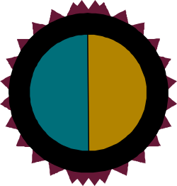 Sun with Two Distinct Colors Clipart for Vibrant Designs