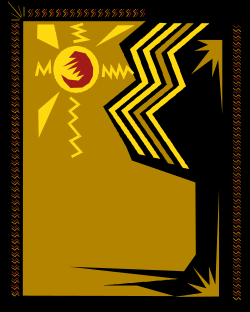 Spider Clipart on Yellow and Black Poster