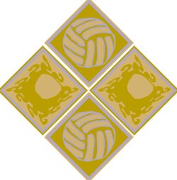 Volleyball Balls in Square Pattern Clipart for Dynamic Sports Designs