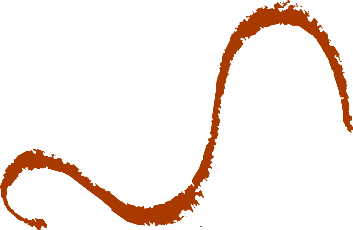 Curved Line Clipart: Brown and Black Artistic Element for Creative Projects