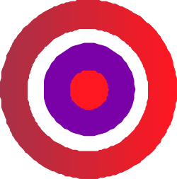 Red and Purple Circle Clipart with Vivid Center