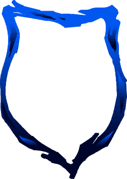 Blue Shield with White Background - Iconic Clipart for Your Projects