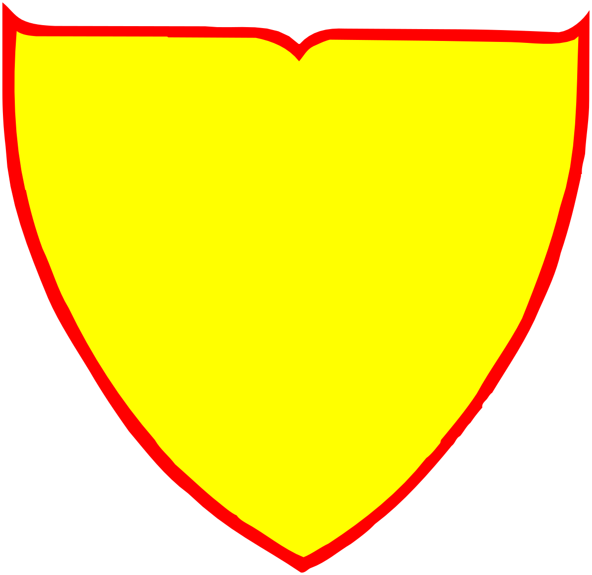 a yellow shield with red edges clip art png transparent Yellow Shield with Red Edges Clipart for Creative Projects