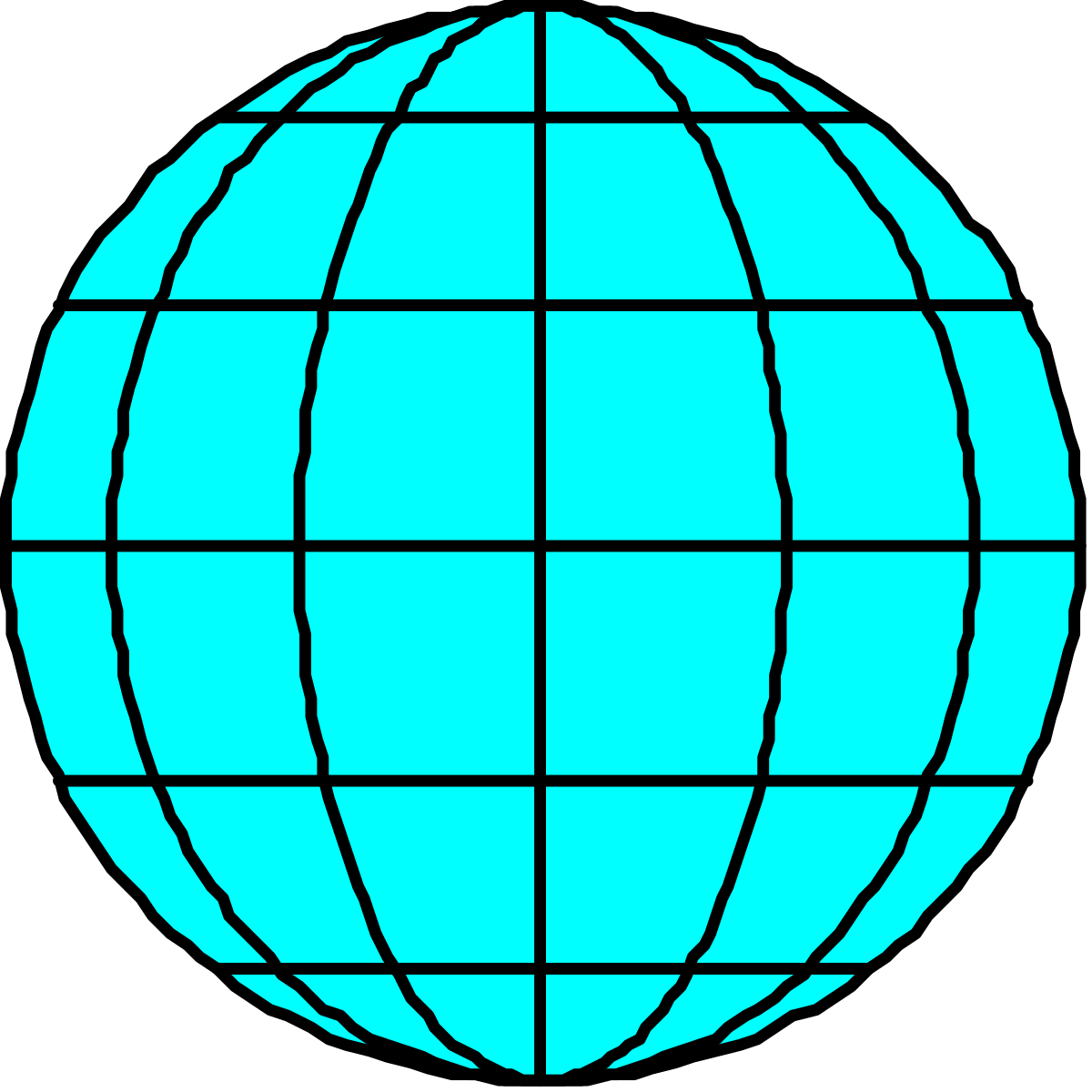 Blue Globe with Grid Pattern - Perfect Clipart for Global Themes