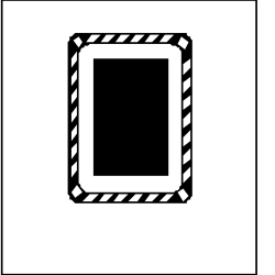 Black and White Photo Frame with Diagonal Border Clipart