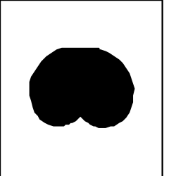 Brain Silhouette Clipart: Elegant Black and White Design