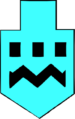 Blue and Black Clipart Logo for Gaming
