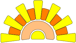 Turkey Clipart with Vibrant Yellow and Orange Tail