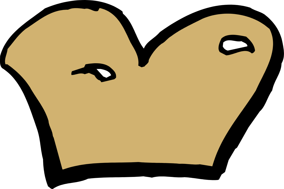 Brown Crown with Eyes on Black Background - Clipart for Creative Projects