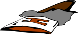 Stylish White and Orange Hat with Brown Stripe Clipart