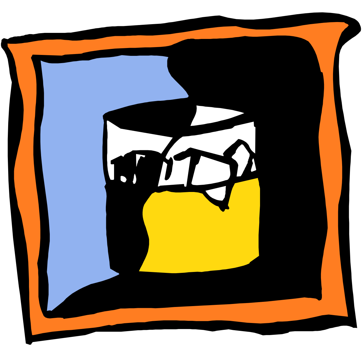 Person Clipart in Square Frame - Perfect for Personal and Commercial Use