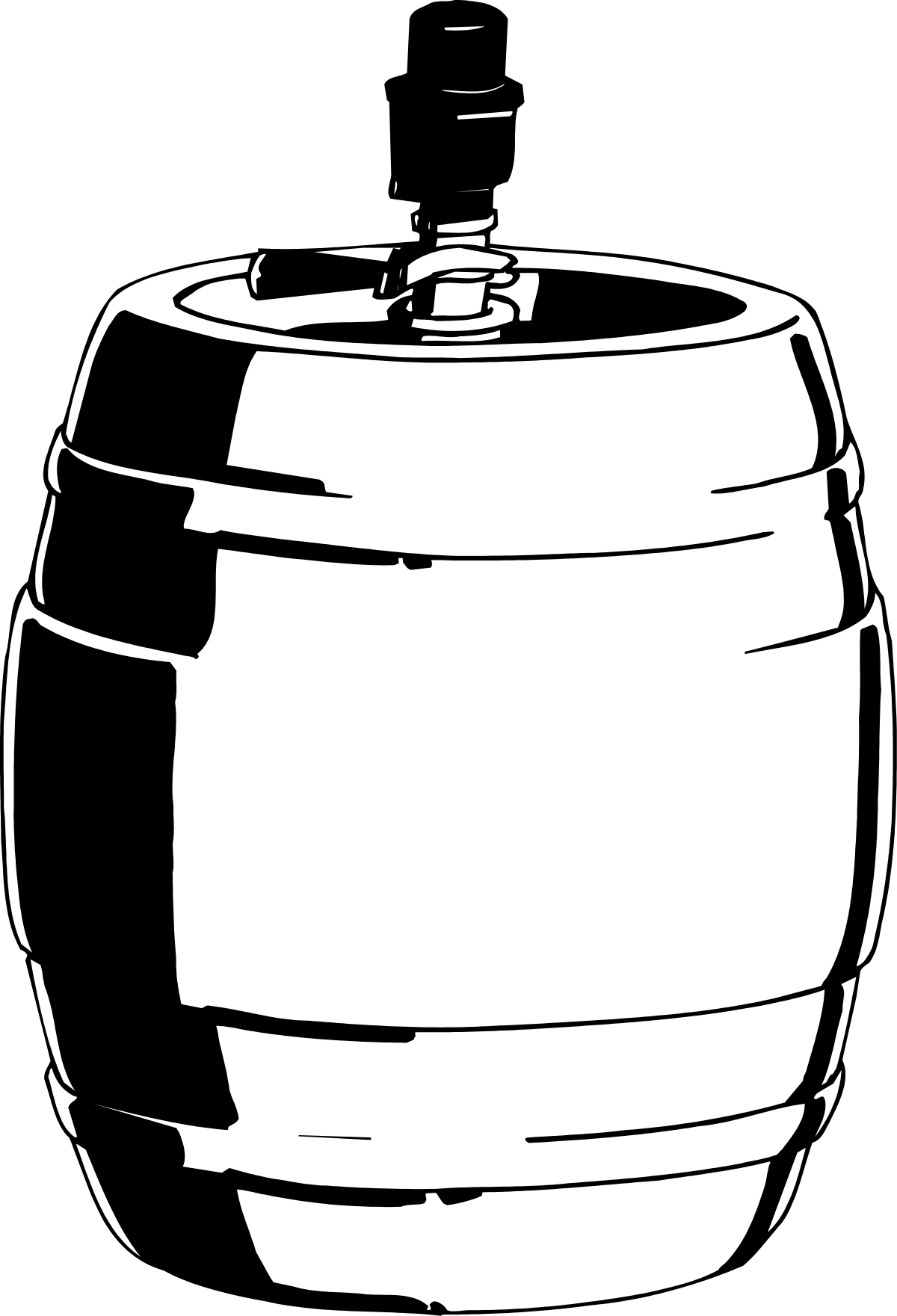 a beer barrel with a tapper clip art png transparent Beer Barrel with Tap: Vintage Style Clipart for Your Creative Projects