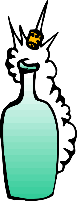 Green Bottle with Goldfish Clipart for Stunning Visuals