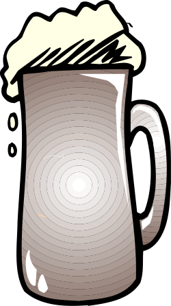 Beer Mug Clipart - Frothy Mug Illustration for Celebrations