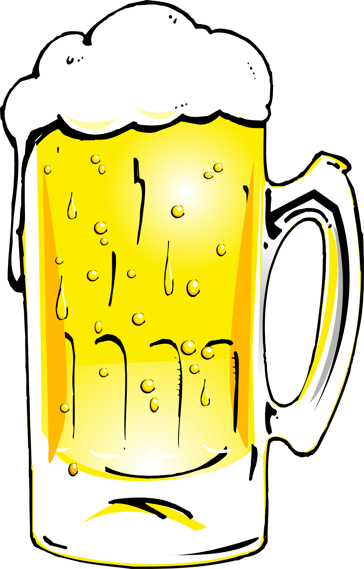 Beer Mug with Foam Clipart - Refreshing Beverage Illustration