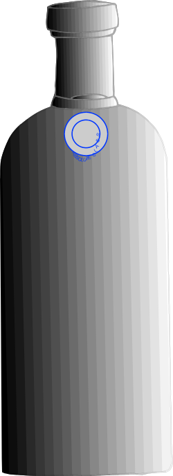 Bottle of Water with Blue Circle - Premium Clipart Collection