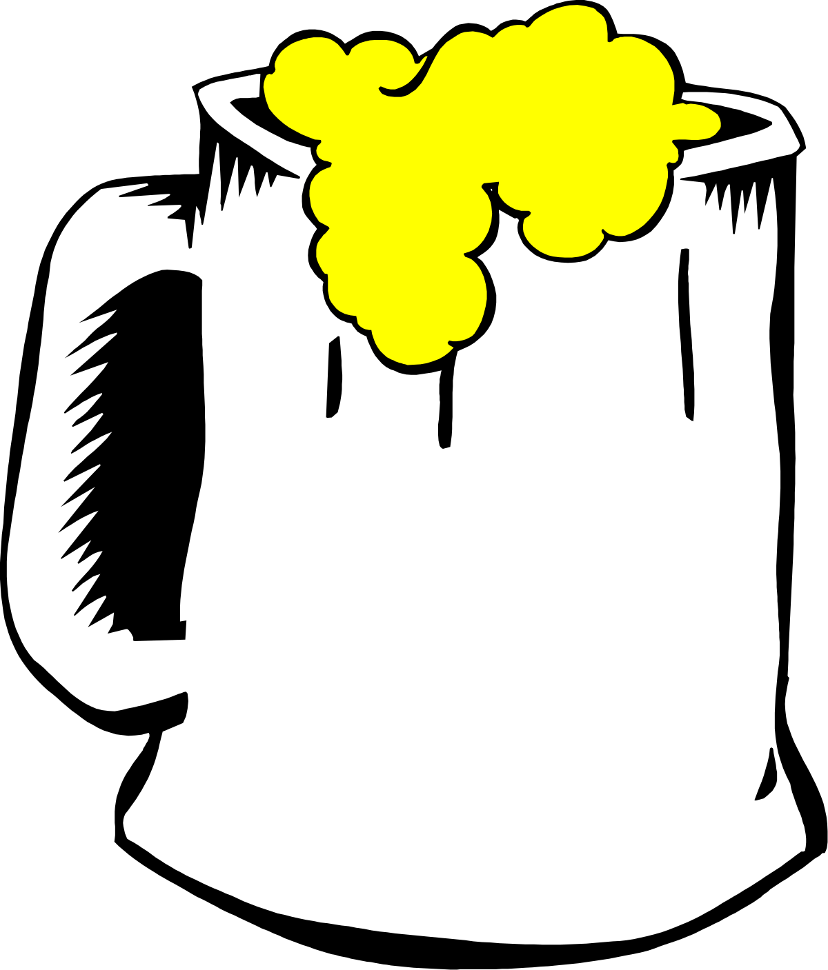 Beer Mug Clipart - Yellow Beverage Delight