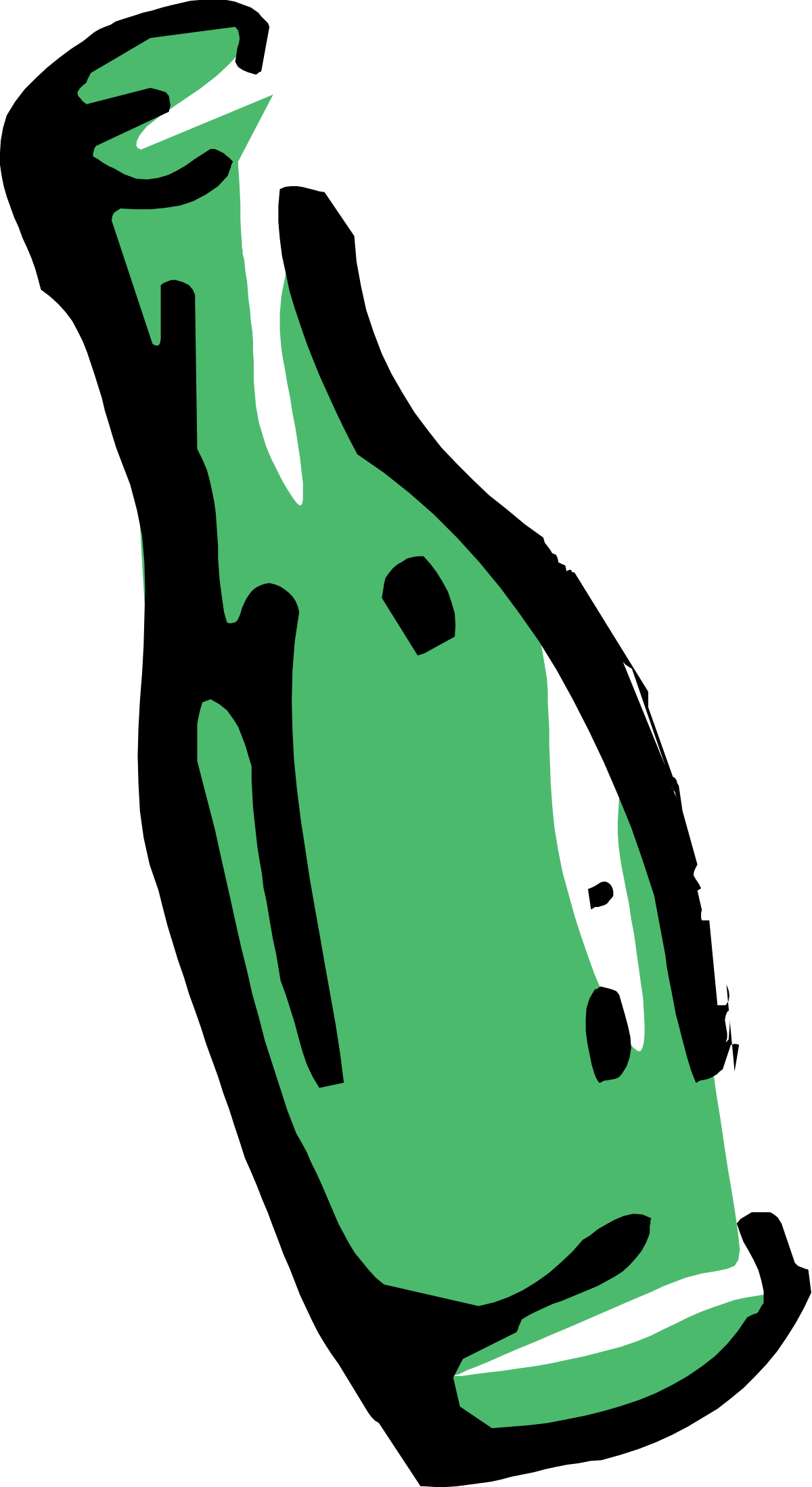 a green bottle with a black background clip art png transparent Green Bottle Clipart on Black Background - Perfect for Design Projects