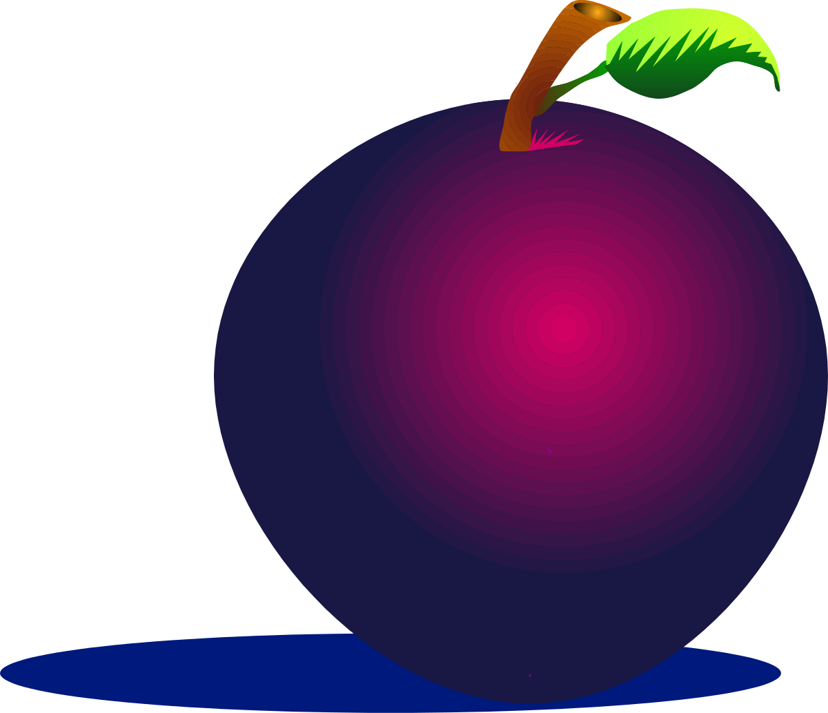 an apple with a leaf on top of it clip art png transparent Apple with Leaf Clipart - Fresh and Vibrant Fruit Imagery